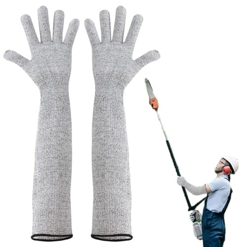 Manchons résistants aux coupures, gants résistants aux coupures avec manches longues, gants anti-coupures, gants de protection pour avant-bras, poignet et bras, protecteur de bras long pour le