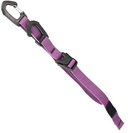 Pruojhw Cinghia di gancio per bagagli, clip di trasporto da viaggio, ganci per bagagli, cinghia a clip per giacca | pinza per giacca elastica con gancio e fibbia a D per giacche impermeabili,