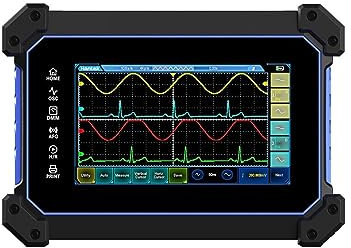 BOOZXCV Oscilloscopio Digitale Touch Screen 2 canali 110 MHz Osciloscopio Portatile + Sorgente Segnale + multimetro (TO1112D) (To1112c 1)