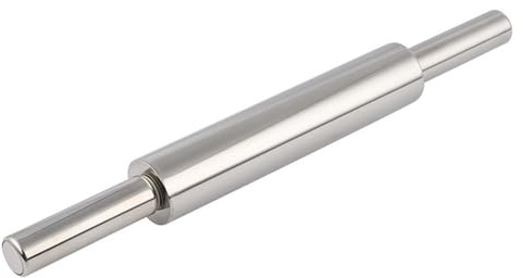 KANLVU Rouleau A Patisserie En Acier Inoxydable Pour La Cuisson Rouleau Patisserie Lisse Rouleau Antiadhésif Laminoir Patisserie Pour La Pâte, Croûte, Pâte à Pain, Fondant(S,A)