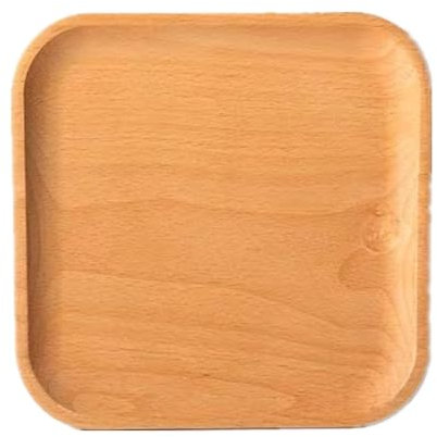 Homeily 5 Inch Wooden Dinner Plates, Mini Round Wood Plate, Lightweight Serving Plates Small Serving Tray for Food Dessert Salad Plate Fruit Platters.