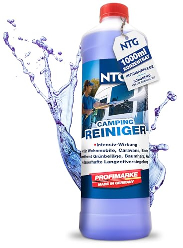 NTG Caravan & Wohnmobil Reiniger High Power Cleaner 1000ml - Außenreinigung | effektiv gegen Regenstreifen - entfernt Schmutz und Flecken - Wohnwagen Pflege Fensterreiniger und Versiegelung