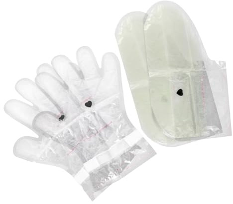 Set Guanti Idratanti in Cera per Cura Mani e Piedi 1 Confezione | Coperture di Paraffina, Uso Spa Domestico e Quotidiano, Plastico e Wax, Azione Esfoliante