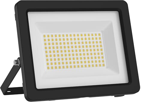 OSRAM LED-strålkastare med energiklass A, svart hölje i aluminium, 24,5 W, 4600 lm, för tillämpningar utomhusbruk, kompakt design, låg vikt, enkel montering, LED ej utbytbar