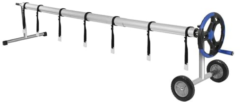 Poolfolie Aufroller Mobiles Poolaufroller Mit Rädern Aluminium Poolfolienaufroller Pool Aufroller Aufrollsystem Aufrollvorrichtung für Solarabdeckung Poolplane