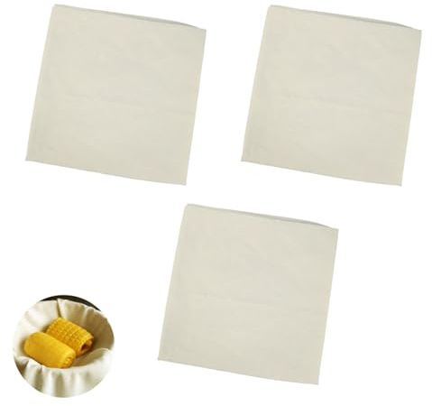 3 Stück Passiertuch Wiederverwendbar,Käsetuch Meterware,Passiertücher,Cheesecloth,Mulltuch Küche,Abseihtuch,Mulltücher,Seihtuch,Baumwolltuch,Leinentuch,Presstuch für Obstpresse,Nussmilchbeutel