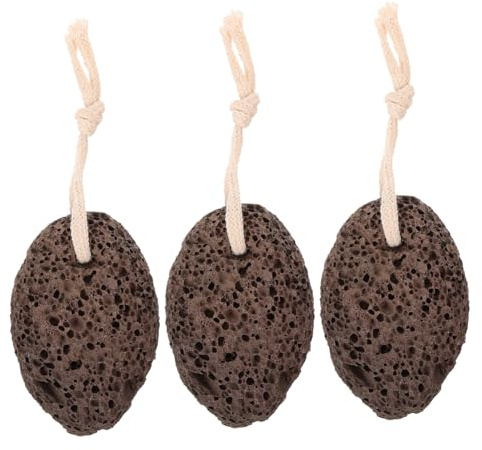 LIFKOME Limas Exfoliantes de Piedra Negra para Pies 3 Unidades, Removedor de Células Muertas y Durezas Profesional, Herramienta Reutilizable para Pedicura