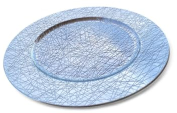 Generico Set di 6 Piatti Decorativi, Motivo Intrecciato in Argento, Stile Elegante, 33 cm di Diametro Natalizi Perfetto Per Decorare La Tua Tavola a Natale