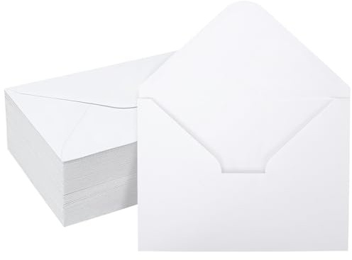 50 Stück Briefumschläge B6 mit Nassklebung 120 g/m² - Premium Umschläge Kuverts für Hochzeiten, Geburtstag & Grußkarten