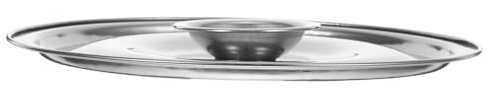 Generisch Topfdeckel 18cm Glas aus Edelstahl Hitzebeständiger Knauf Silberner Ersatzdeckel für Töpfe und Bratpfannen