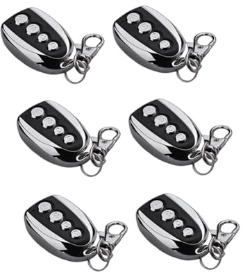 FEETER for Garage Door Opener 6Pcs 433.92MHz Universal Remote Control 4-Button Keychain Duplicator for Garage Doors and