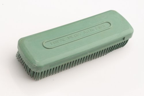 Fripac-Medis Friseur-Kleiderbürste, Naturkautschuk, Größe 15 x 5 cm, grün