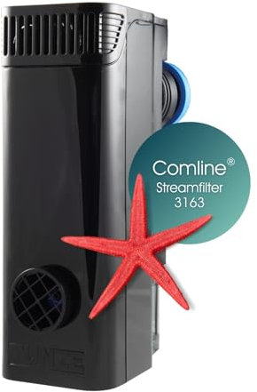 Tunze Comline Streamfilter 3163 I Filtre d’eau pour aspiration de surface + aspiration près du fond pour aquariums de 60 à 400 L I Filtre d’aquarium avec fixation magnétique puissante