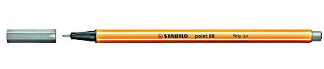 STABILO Point 88 Fineliner 88/94, Hellgrau, 3 Stück