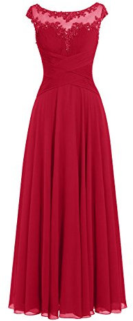 Dresstells, Robe de soirée Mousseline, Robe Longue de cérémonie, Robe Longueur Ras du Sol de Demoiselle d'honneur, Lilas52