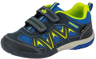 Lico KOLIBRI V H Unisex Barn Sneakers, Blå/marinblå/citrongul, 38 EU
