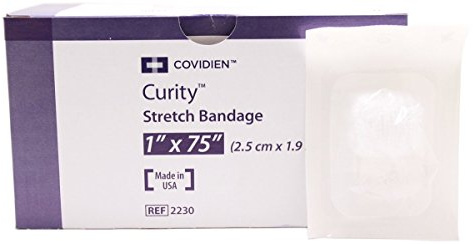 Curity Sterile Gauze Stretch Bandages, 1 x 75, Sterile-Pack of 12