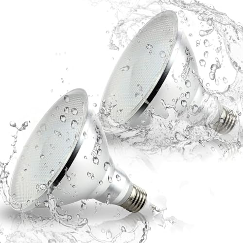 HiBay 2er E27 PAR38 15W LED Reflektor Leuchtmittel Set IP65 Warmweiß 3000K Glühbirne 180 Grad Abstrahlwinkel 1400LM 230V Birne Ersetzt 150W Halogenlampe