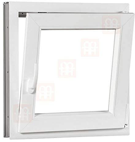 Kunststofffenster | 100 x 100 cm (1000 x 1000 mm) | weiß | Dreh-Kipp-Fenster | rechts