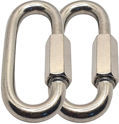 Quick Chain Link Repair Carabiner, Marine A4 Stainless Steel 316 Shackle