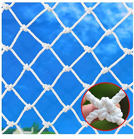 JHKJ Safe Net, Balkonschutznetz Treppe Anti-Fall Safe Netze Garten Kindergarten Stadium Net Handgewebtes Safe Net Stadium Net,5x5m（16.4 * 16.4ft）