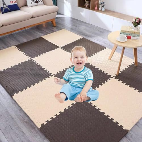 Spielmatte Puzzlematte 18pcs, 30x30cm, Dick: 1,2cm, Fläche: 1,6m², bpa frei
