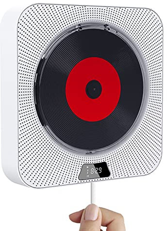 CD PLAYER Tabletop & Wall Hangings Multi-functional Portable With Dustproof Transparent Cover With USB Copy Function LED Display