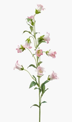 artplants.de Deko Glockenblume AIMI, rosa-Creme, 90cm - Deko Blume