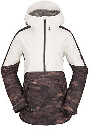 Volcom Damen Standard Mirror Pullover Anorak Snowboard Ski Winterjacke, Dusk Camo S3, X-Small