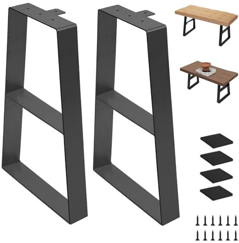 Rioychan 55,9 cm hohe Metall-Tischbeine, trapezförmige Couchtischbeine, industrielle Metall-Schreibtischfüße, Set mit 2 Stück, Mitte des Jahrhunderts für Heimwerker, Möbelprojekte