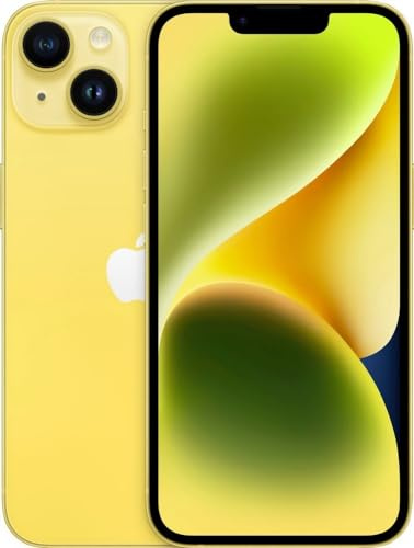 Apple iPhone 14, 128GB, Yellow - Unlocked (Renewed)