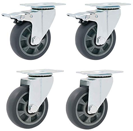 Ruedas for silla de oficina Ruedas con placa giratoria for trabajo pesado, ruedas universales for muebles, ruedas de transporte industrial, ruedas de goma, ruedas de repuesto for carros, banco de trab