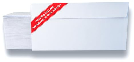 Vivopack Lot de 100 enveloppes autocollantes sans fenêtre - Format DIN long - 110 x 220 mm - Enveloppes sans fenêtre - Enveloppes pour lettres - Accessoires d'expédition pour lettres A4