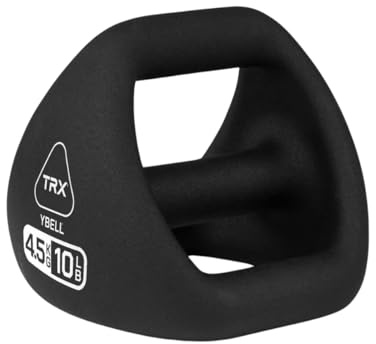 TRX YBell Neo 3-in-1 Kugelhantel, Kurzhantel und Liegestützstange, Trainingsgerät in handelsüblicher Qualität, Neopren-beschichtete Oberfläche, perfekt für Krafttraining