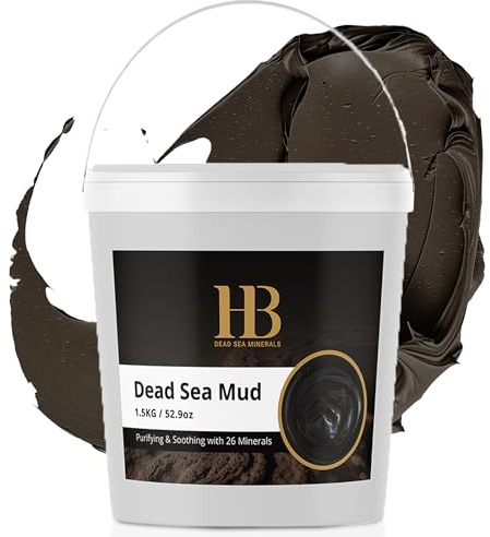 HB Dead Sea Minerals Körperpeeling - Body Scrub 1500g Totes Meer Mineralschlamm Zur Peeling Körper Mit Meersalz - Peeling Spa Mud Mit Mineralien Und Arganöl, Skincare Beauty Körperpflege, Fußpeeling