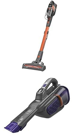 Bundle of Black+Decker BHFEV182C-QW, 4in1 Stielsauger (18V, 2.0Ah, beutelloser Boden-& Handstaubsauger mit Elektrobürste, kabellos 36 W + Black+Decker 36W/18V Akku-Handstaubsauger Dustbuster