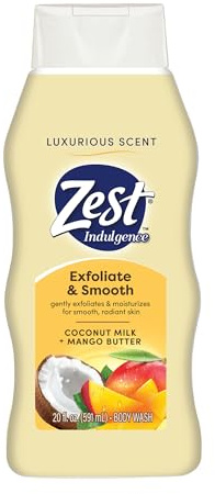 Zest Body Wash - Enriched with Coconut Milk - Invigorating Scent - Hydrating Body Soap - Suitable for All Skin Types - Coconut Milk and Mango - 532 ml