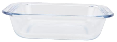 Glass Roasting Pan Square White Heat Resistant Oven Dish | Easy to Clean, Wear Resistant, Microwave Friendly, Practical Tableware for Baking, Grilling, Serving