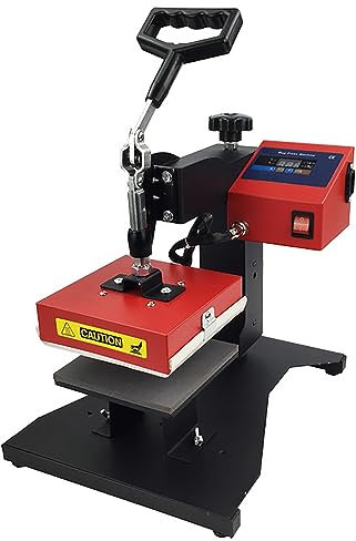 Pressa a caldo per trasferimento di logo fai da te di magliette e abbigliamento, piccola pressa da stiro con etichettatrice, trasferimento di calore 15 x 15 cm per risultati professionali