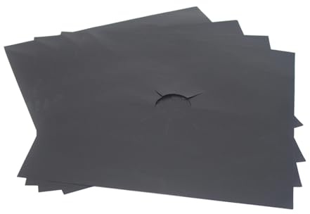 Artibetter Coussin De Protection Pour Cuisinière à Gaz 12 Feuilles Antiadhésives Réutilisables Noires Revêtement De Plaque De Cuisson à Gaz Protection De Surface Cuisine Domestique