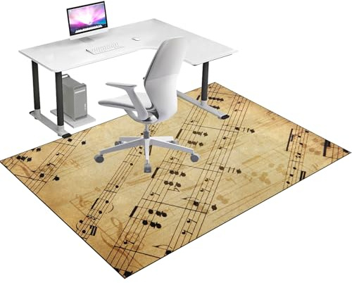 Qesjodfu Ufficio Protettore del Pavimento, Tappetino Protettivo per Pavimenti Duri, Tappeto Gaming Pavimento, Tappeto Salvapavimento 120 x 160 cm, Tappetino per Sedia per Protezione di Pavimenti Duri