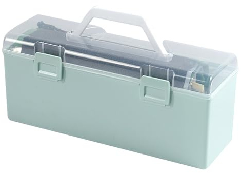 jojnsha Paint Brush Holders with Handle Long Paint Brushes Container Brush Storage Box Drawing Tool