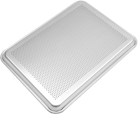 Alipis Plat à Four Plaque de Barbecue Pratique en Alliage d'Aluminium Répartition Uniforme Chaleur pour Pâtisserie et Pizza