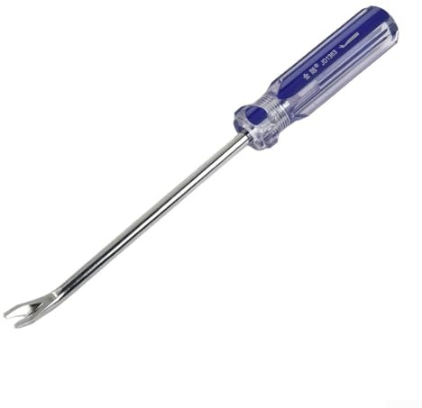 Solaughguy Herramienta de extracción de clavos tipo V, herramienta de palanca manual de 210 mm para quitar clavos de neumáticos y sujetadores de carpintería, herramienta de reparación de acero azul y