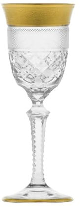 ARNSTADT KRISTALL Likörglas Kristallglas Rococo hell (16 cm) - mundgeblasen von Hand geschliffen Made in Germany