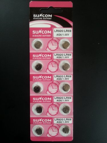 Lot de 10 piles boutons 371/AG6/LR920