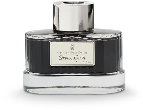 Graf von Faber-Castell 141003 Tintenglas Füllfederhalter und Kugelschreiber, steingrau