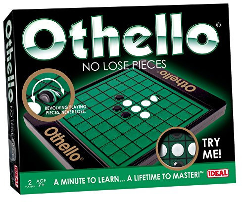 John Adams IDEAL, Othello No Lose Pieces: A Minute to Learn… a Lifetime to Master!, Family Strategy Game, for 2 Players, Ages 7+