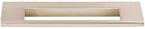 Top Knobs TK521BSN Mercer Collection 6 Europa Cut Out Tab Pull, Brushed Satin Nickel