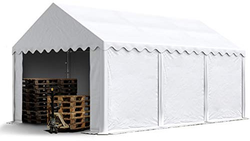 TOOLPORT Tendone deposito 3x6 m PVC 700 N bianco impermeabile tenda capannone tenda di stoccaggio